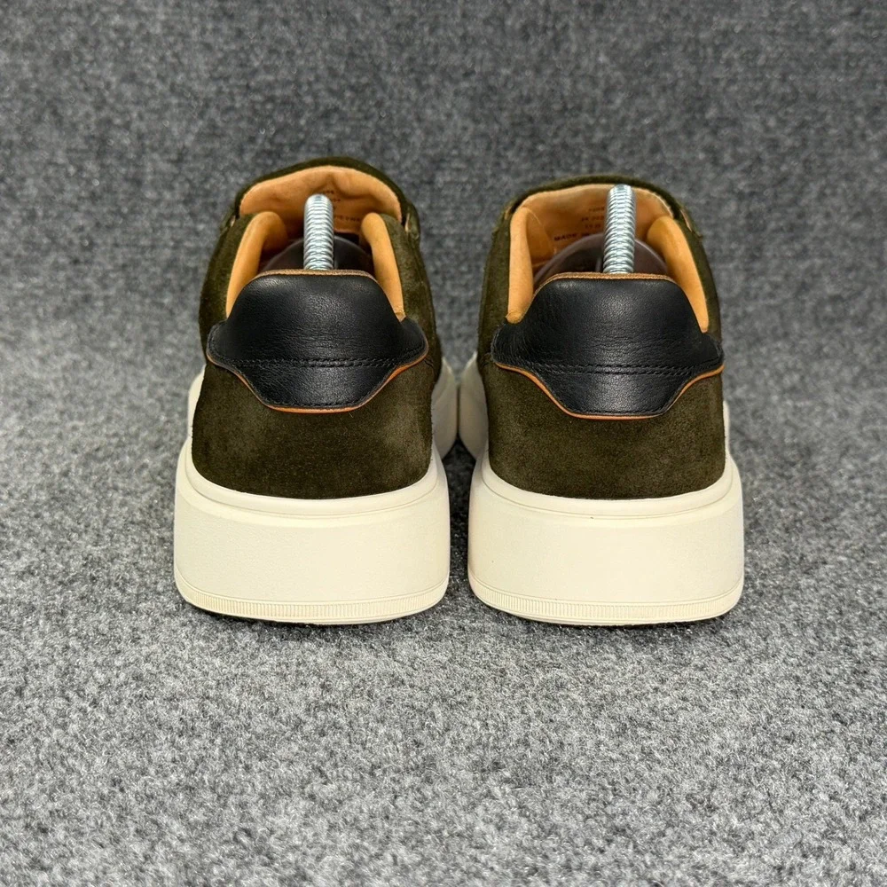 Allen Edmonds Oliver Slip On Stretch Lace Sneakers Men's 11 Green‎ Suede Shoes